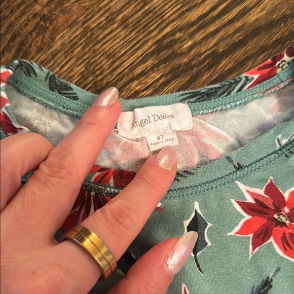 Angel Dear Poinsettias Print Bamboo Pajamas - Picture 2 of 9